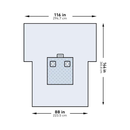 Mckesson Bilateral Limb Drape, 116 x 88 x 114 Inch, 12PK 183-I80-09138G-S